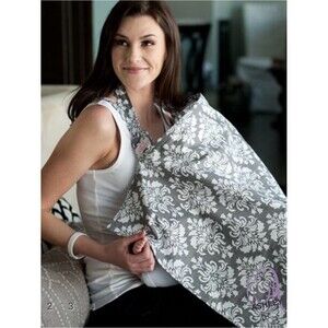 Udder Covers Gray and White Nursing Cover New in Package, Style - Gracy, Cotton